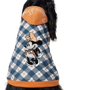 Disney Orange and Gray Plaid Dog Hoodie